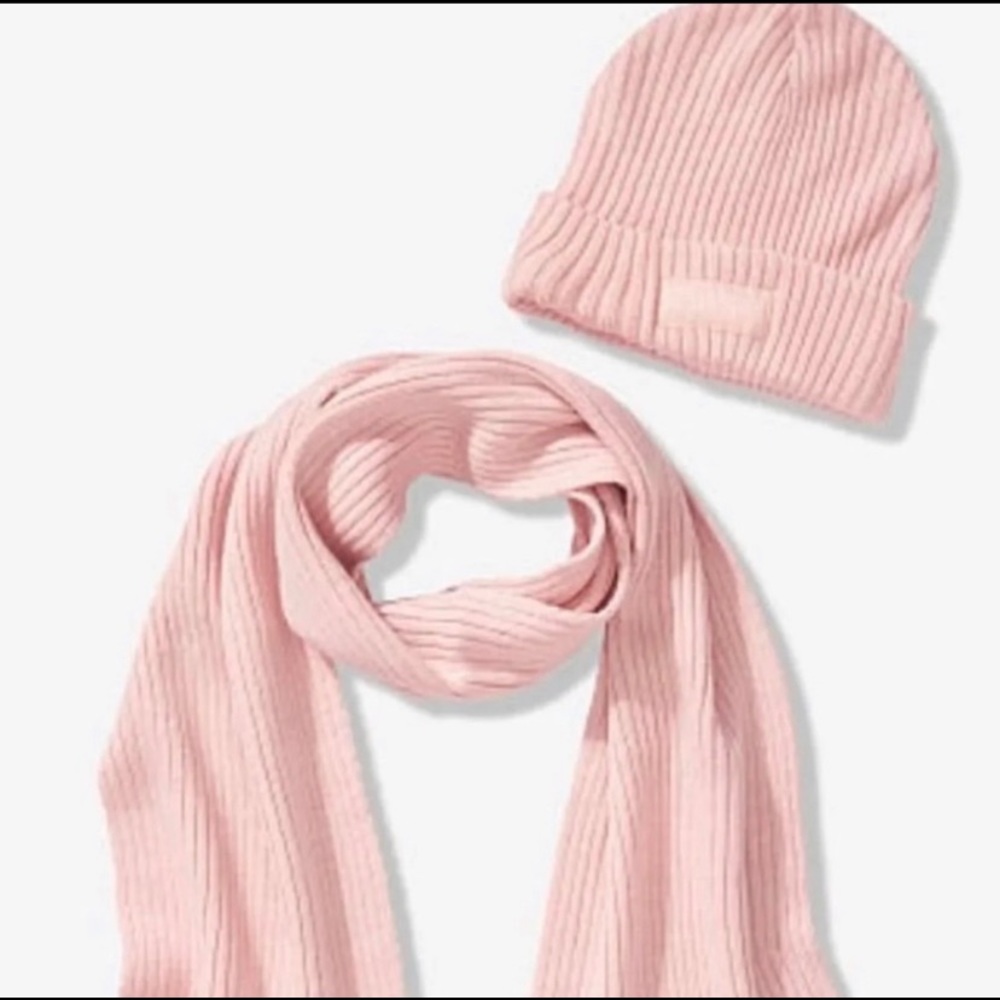 Victoria Secret Pink Hat and Scarf